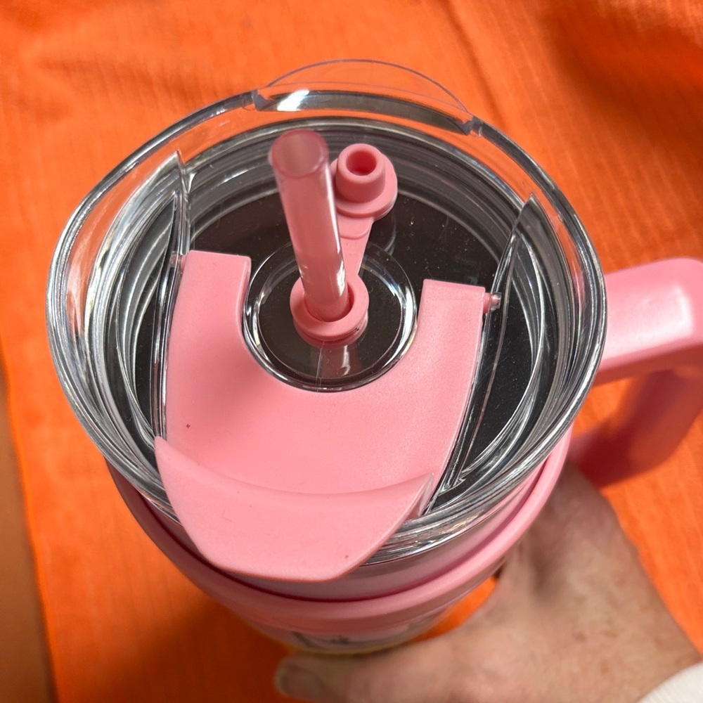 Corkcicle Pink and Yellow life is good Hydrate Tumbler - Picture 4 of 5